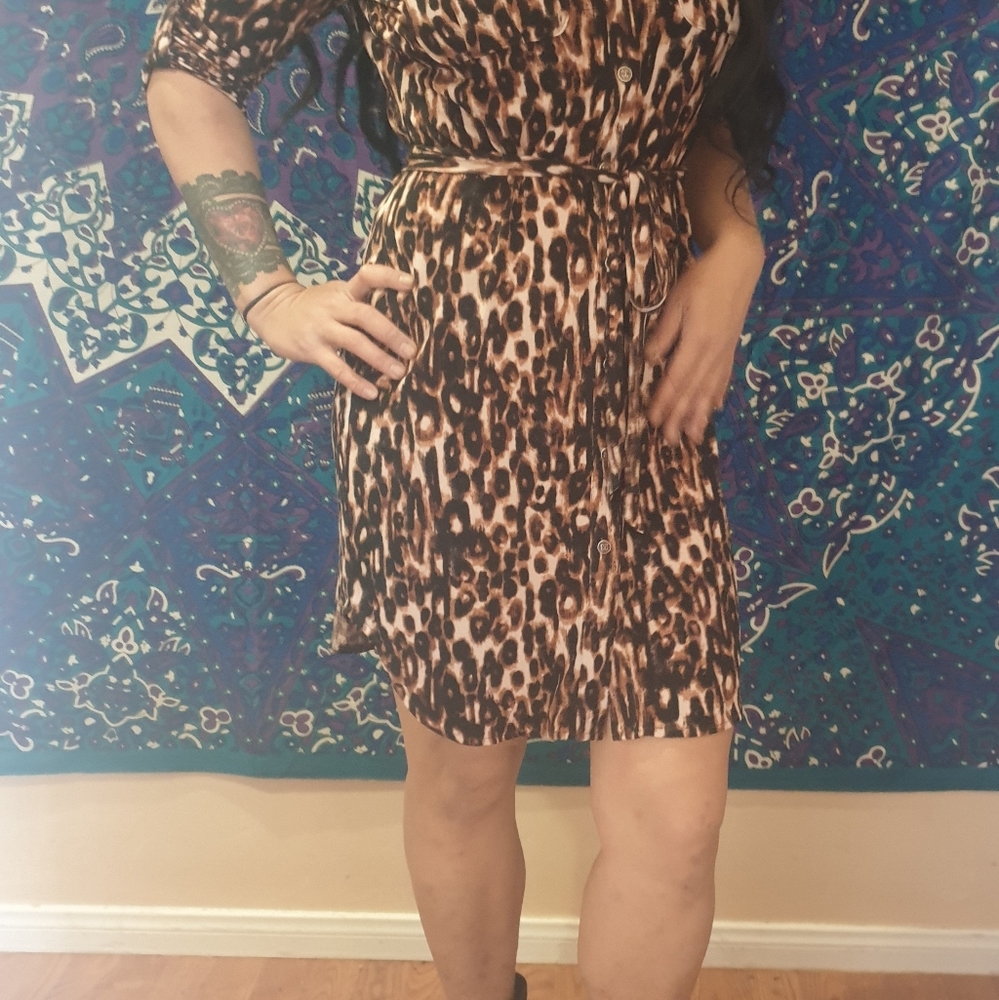 Leopard print dress
